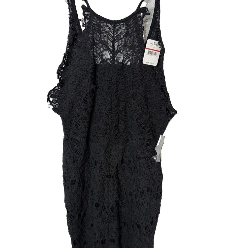 Free People Women's XS Black Lace High Neck Going Out Short Dress